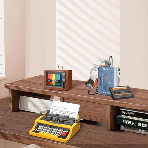 JMBricklayer Typewriter Walkman Television Building Toys 20131, Collectible Vintage Display Model Office Room Decor, Creative Hobbies Activity, Unique Gift Ideas for Adults Teens Kids(660 Pieces) thumbnail 2