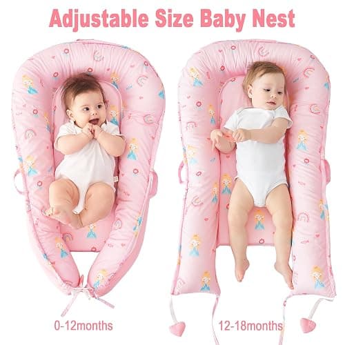 Viviland Baby Lounger Snuggle Me Lounger Fits 0-24 Months Newborn Infant Babies, Princess thumbnail 5