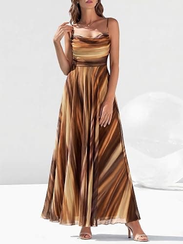 BTFBM Women Summer Floral Maxi Dresses Elegant Spaghetti Strap Dress Printed Party Dress Beach Long Dresses thumbnail 6