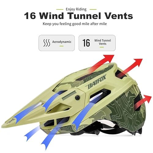 BATFOX Bike Helmet,Mountain Bike Helmet Helmets for Men Women Adults Youth thumbnail 7