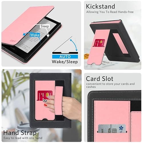 CoBak Stand Case for 7" Kindle Paperwhite 12th Gen 2024 and Kindle Colorsoft with Hand Strap - Compatible with iPhone MagSafe, for Samsung/Belkin/Anker Wireless Charging Pads, Durable, Auto Sleep Wake thumbnail 3