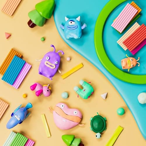 Polymer Clay 51 Colors, CiaraQ Modeling Clay for Kids, Oven Bake Clay with Sculpting Tools, Non Toxic, Ideal for Sculpture, Crafting, DIY Projects. (Assorted Colors, 0.7oz/Colors) thumbnail 7