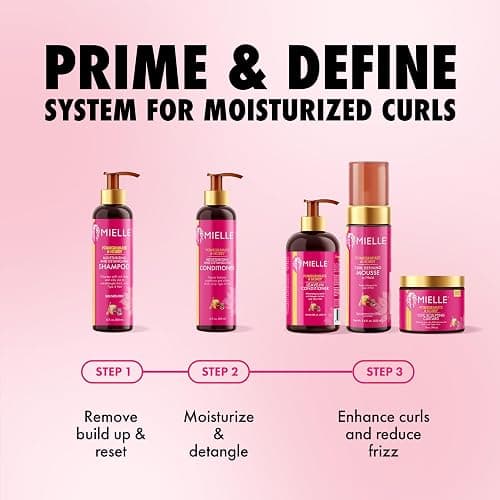 Mielle Organics Pomegranate & Honey Leave-In Conditioner for Curly Hair - Moisturizing Detangler & Curly Hair Treatment to Help Repair Damage, Prevent Frizz & Improve Shine, 12 Fl Oz thumbnail 2