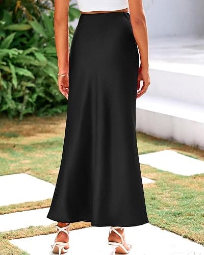 BTFBM Womens Fall Skirts 2025 Business Casual Clothes High Waisted Cocktail Party Wedding Guest Mermaid Maxi Skirt thumbnail 3