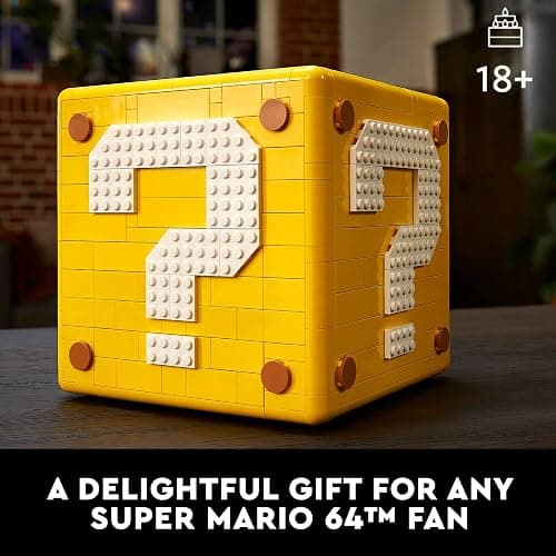 LEGO Super Mario 64 Question Mark Block Building Set - Video Game Model Set for Adult Fans, Ages 18+ - Includes 4 Microscale Game Levels W/ 10 Minifigures - 71395 thumbnail 2
