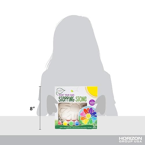 Creative Roots Mosaic Flower Garden Stepping Stone Kit, Includes 7-Inch Ceramic Stone & 6 Vibrant Paints, DIY Stepping Stone Kit for Kids Ages 6+ thumbnail 3