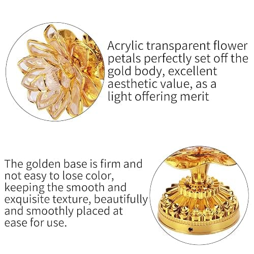 OUKENS Lotus Flower Lamp,Buddhist Lamp, 110-240v Us Plug Buddha Light Led Lotus 7 Colorful Golden Buddha Night Light Buddhism Faith Supplies(1Pcs) thumbnail 7