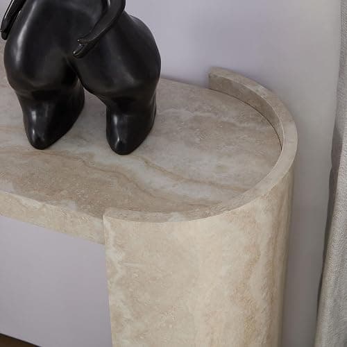 KEVINSPACE 53.15" Console Table SofaTable Narrow EntrywayTable, Wood EntryTable Mid-Century HallwayTable MDF Modern Accent Furniture Behind CouchTable for Living Room, Bedroom - 53.15" Marble thumbnail 6