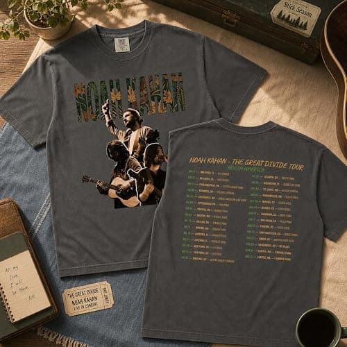 Folk Music Vintage Concert Photo Collage Garment-Dyed Retro Graphic Tee | Pre-Shrunk, True-to-Size Unisex Fit - Full Tour Date Backprint - Concert Keepsake Gift thumbnail 2