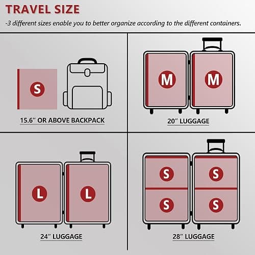 Travel Vacuum Bags for Clothing with Cordless Pump 18 Combo, Clear | Compression Packing Cubes Organizer Storage for Luggage Suitcase, Space Saver Seal Bags for Vacation Cruise thumbnail 4