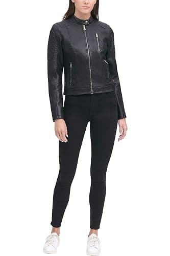 Levi's Women's Faux Leather Motocross Racer Jacket (Standard and Plus) thumbnail 4