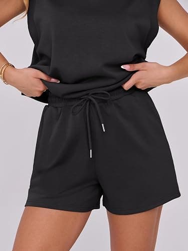 ANRABESS Two Piece Sets for Women 2026 Summer Short Lounge Set Casual Beach Vacation Outfits Spring Sweatsuits Tracksuit thumbnail 6