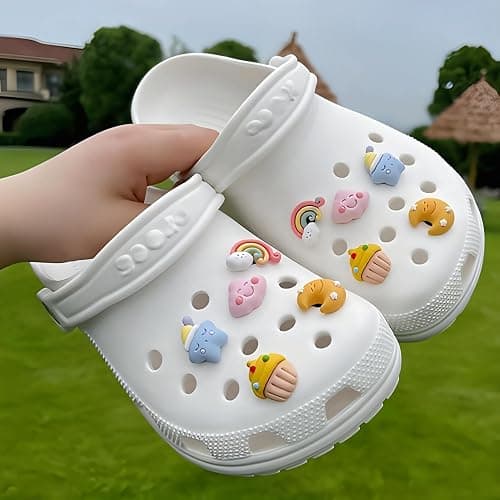JIANYI Buckle Plastic Buttons, 100PCS Round Buttons DIY Shoes Accessories for Kids, Wristband Charm Backs (Black & Transparent) thumbnail 2