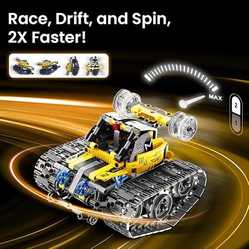 Sillbird Robot Building Kit with Remote Control Gifts for Kids Boys Ages 8-13, Coding STEM Robotic Technic Racer Car Toys for Birthday, Build 6in1 Model with 631 Pieces thumbnail 6