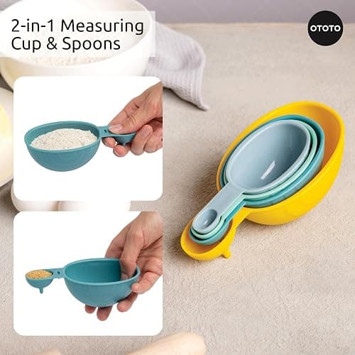 OTOTO Measuring Spoons Set - Teaspoons for Dry & Liquid Ingredients, BPA-free & Dishwasher Safe, Funny Gifts, Baking Accessories, Unique Kitchen Gadgets (Shelly) thumbnail 5