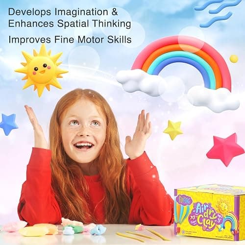 FlyFlag Air Dry Clay - 70 Colors, Ultra Light and Soft, Non-Toxic Modeling Clay for Kids with Tools and Tutorials, for Creative Play and Learning thumbnail 4