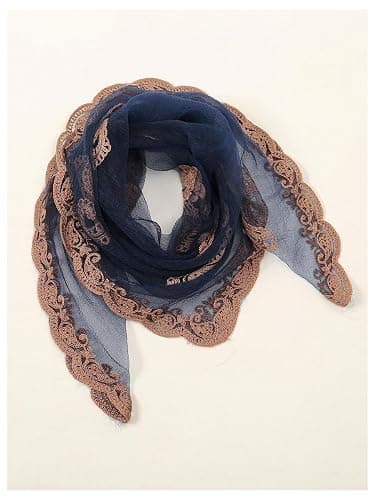 Floerns Women's Flower Embroidery Hair Scarf Headband Sheer Lace Hair Bandana thumbnail 2
