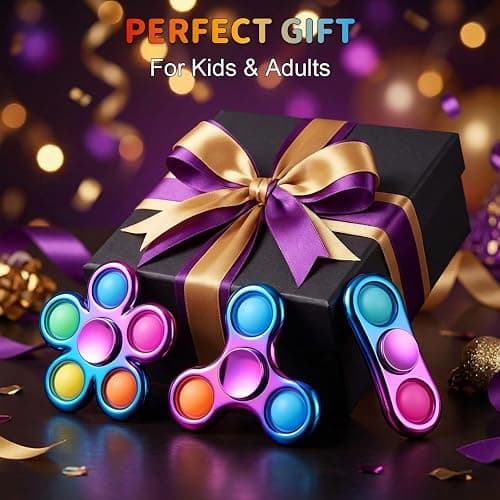 Figrol Fidget Toys 3 Pack,Pop Fidget Spinner for Kids & Adults Relieves Stress and Calm Down,Sensory Toys for Kids with Autism ADHD Toy thumbnail 6