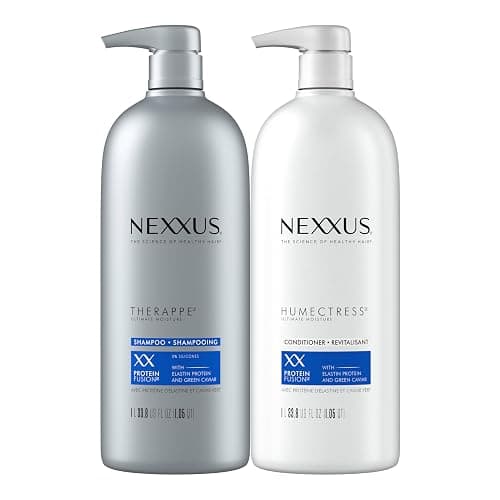 Nexxus Therappe Humectress Professional Moisturizing Shampoo and Conditioner Set 2-Pack for Dry Hair with Caviar Complex and Elastin Protein Silicone-Free Hair Care 33.8 oz Each - Image 1