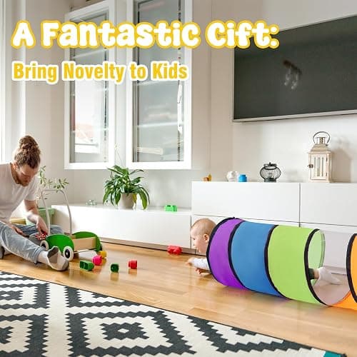 Kids Play Tunnel for Toddlers,Pop Up Crawl Through Tunnel Play Tent for Baby Infant Children or Pet,Indoor & Outdoor Toys for Boy and Girl Backyard Playset thumbnail 7