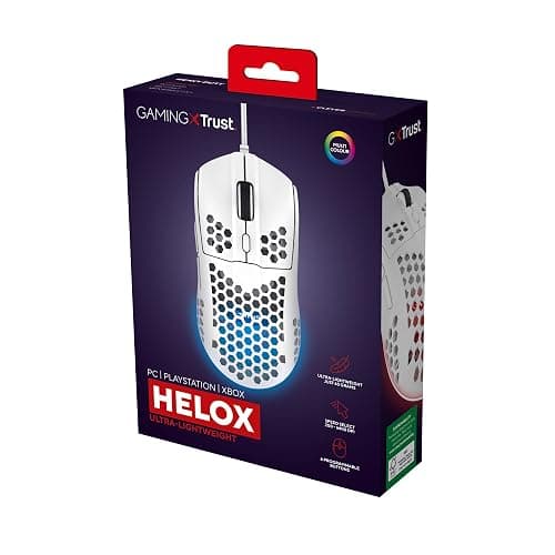 Trust Gaming GXT 928W Helox White Gaming Mouse, Superlight USB Wired Mouse 65g, Adjustable DPI (200-6400), Optical Sensor, 6 Programmable Buttons, RGB LED Lighting, Gaming PC Gaming Laptop Macbook thumbnail 11