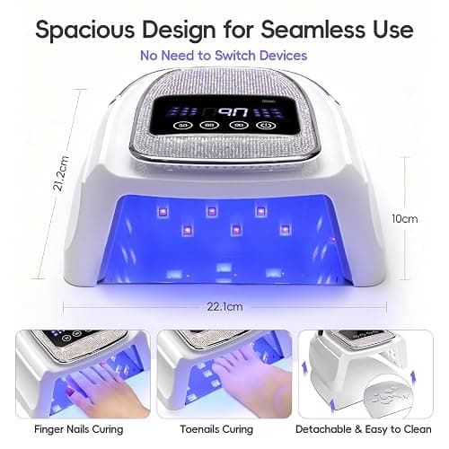 COSCELIA U V Nail Lamp Cordless Rechargeable U V Light for Gel Nails Prossional Automatic Sensor 3 Timer Quick Drying Glitter Nail Dryer Gifts for Women thumbnail 3