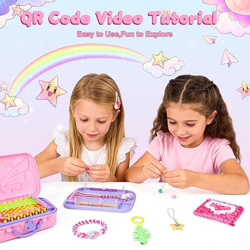 Rubber Band Bracelet Kit for Kids, Loom Bracelet Making Kit, Friendship Bracelet Kit, 400+ Pcs DIY Craft Kit for Girls Ages 6-12, Weaving Loom Set with Case, Beginner Bracelet Maker for Teens Adults thumbnail 4