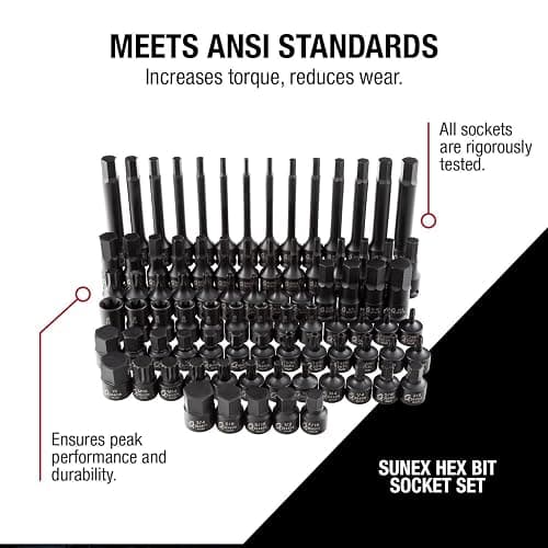 Sunex 3569 3/8" Dr. Master Hex Bit Impact Socket Set (84 Piece) thumbnail 3