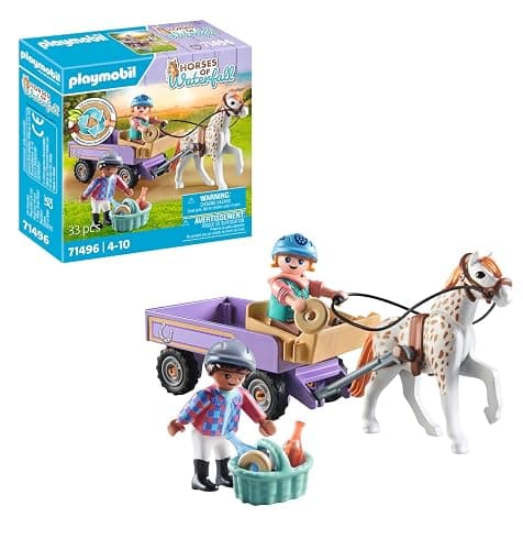 PLAYMOBIL Horses of Waterfall 71496 Ponykutsche, Zauberhafter Ausflug mit dem Pony, aufregende Abenteuer auf der Waterfall Ranch, detailreiches Spielzeug für Kinder ab 4 Jahren - Image 1