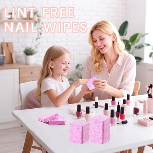 1500Pcs Lint Free Nail Wipes, Pink No Lint Nail Wipes for Gel Nails Lint Free Polish Remover Wipe Eyelash Extensions Glue Nails Cleaning Pads Supplies thumbnail 7