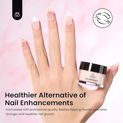 Beetles Pink Nude Dip Powder Nail Kit, 20 Colors Neutral Jelly Pink Sheer Glitter White Dip Nails Powder Starter Kit, Jelly Effect French Nail Art Starter Manicure Salon DIY Home Gift for Women thumbnail 3