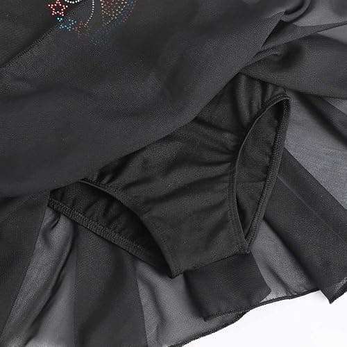 Gymnastics Skirted Leotards Ballet Tutu Dance Dress Mermaid Unicorn Gymnastic Skirt (Baby/Toddler/Big Girls) - 4-5 Years - Unicorn Black thumbnail 6