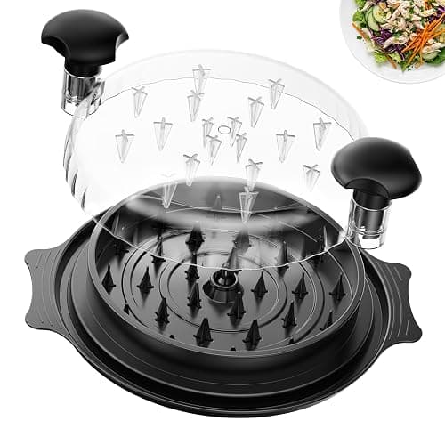 10" Chicken Shredder with Tray, Large Meat Shredder Tool Twist with Brush,BPA Free Meat Grinder, Visible Chicken Shredder Machine, Strong Anti-Slip Strip, Suitable for Pork, Beef, Chicken (Black) - Image 1