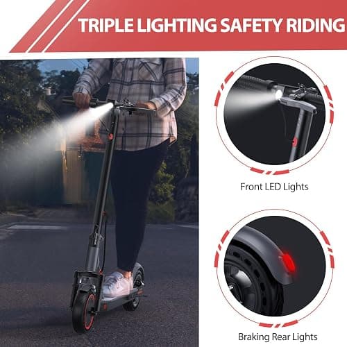 MAXSHOT Electric Scooter for Adults, 8.5/10/14" Tires, 19/22Mph, 350W/500W Motor, 21-28 Miles Range, Folding E-Scooter with Dual Suspension,APP Control thumbnail 3