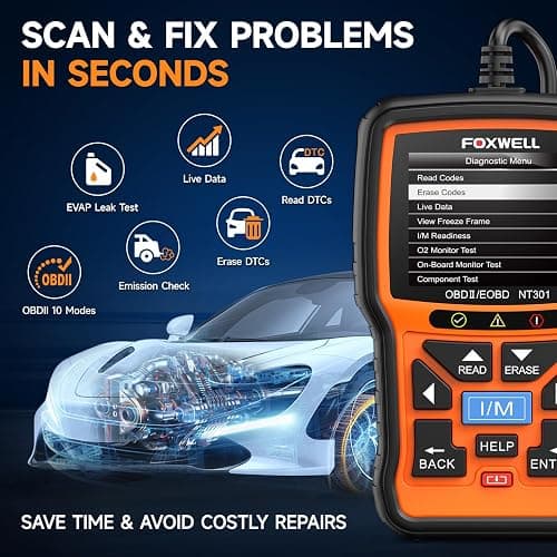 FOXWELL NT301 OBD2 Scanner Live Data Professional Mechanic OBDII Diagnostic Code Reader Tool for Check Engine Light thumbnail 3
