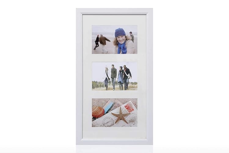 ARPAN Multi Aperture Photo Picture Frame 3, 5 or 6 Aperture (3 Aperture White) - Image 1
