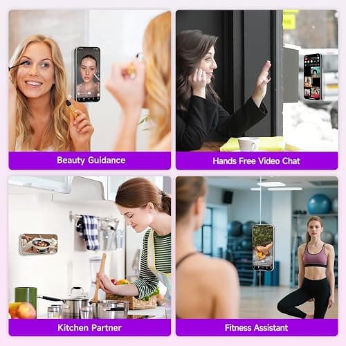 QxbBox Silicone Suction Cup Phone Case Mount, Hands-Free Strong Grip Holder for Selfies and Videos, Silicon Adhesive Phone Stand Sticky with Higher Suction Power for Cell Phone Black thumbnail 7