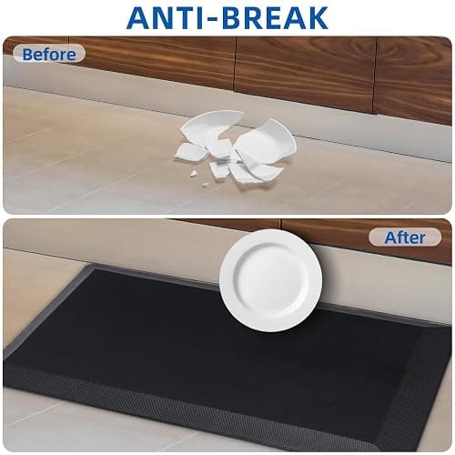 Anti Fatigue Kitchen Mats for Floor, 9/10 Extra Thick Cushioned Standing Desk Mat, Comfort Memory Foam Ergonomic Kitchen Rugs and Mats Non-Slip Waterproof for Office, Kitchen, Sink, 20" x 32" thumbnail 6