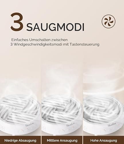 MelodySusie Staubabsaugung für Nägel, HPro Kompaktes Vakuum Professionell Nagelstaubsauger mit Filter, Saugstarke Leistungsstarke Nagelstaubabsaugung für Maniküre im Salon und zu Hause (Weiß) thumbnail 7