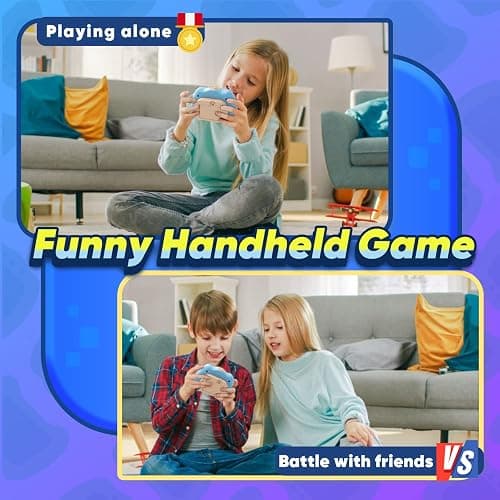 Byserten Handheld Game for Kids 6-12, Sensory Fidget Toys for Kids 8-12, Birthday Gifts for 6 7 8 9 Year Old Boys & Girls & Teens-Blue thumbnail 4