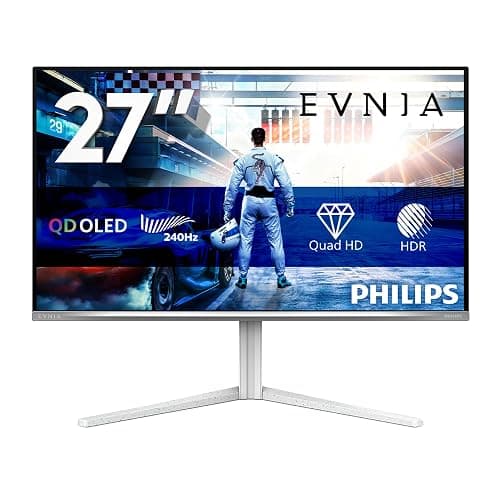 PHILIPS Evnia Gaming Moniteur 27M2N6501L 27 Pouce 240Hz QD-OLED Dalle, 0.03ms GtG, HDR10, G-Sync Compatible, Ajustable en Hauteur, USB Hub(2560x1440 HDMI 2X 2.1 DP 1x 1.4) Blanc thumbnail 6