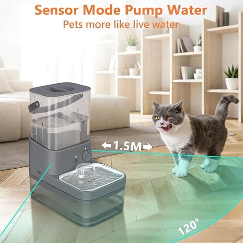 GOYJOY Smart Pet Water Fountain,Filterless Cat Water Fountain No Filter,3L/102oz Ultra Silent Cat Fountain, Separation Design thumbnail 4