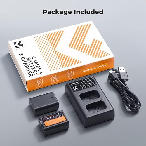 K&F CONCEPT NP-FW50 Battery and Dual Slot Charger for Sony ZV-E10 A6500 A6400 A6300 A6000 A7 A7II A7RII A7SII A7S A7R A7R2 NEX-3 NEX-5 Cameras thumbnail 7