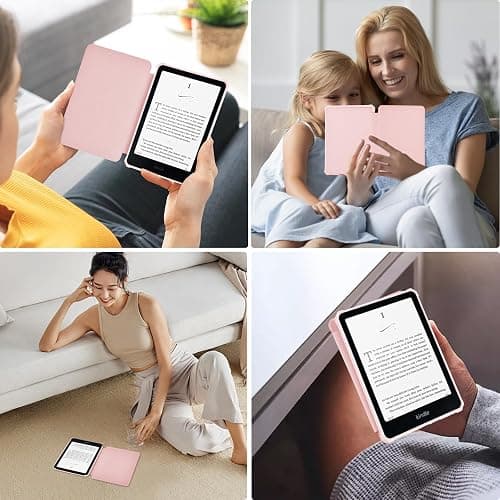KBCASE Case for 7" Kindle Paperwhite (12th Generation - 2024) and Kindle Colorsoft Signature Edition, Slim Smart Cover with Auto Wake/Sleep for Kindle Paperwhite 7 inch (Light Pink) thumbnail 8