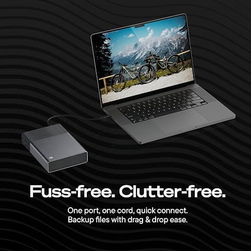 Seagate One Touch 8TB External Hard Drive Desktop HDD - USB-C Compatible with Most Windows and macOS, Rescue Recovery (STNB8000400) thumbnail 3