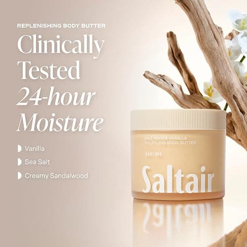 Saltair Multi-Lipid Body Butter | Salt Water Vanilla Cream | 10 oz | Creamy texture with conditioning ingredients for lasting hydration and a soft comfortable finish thumbnail 2