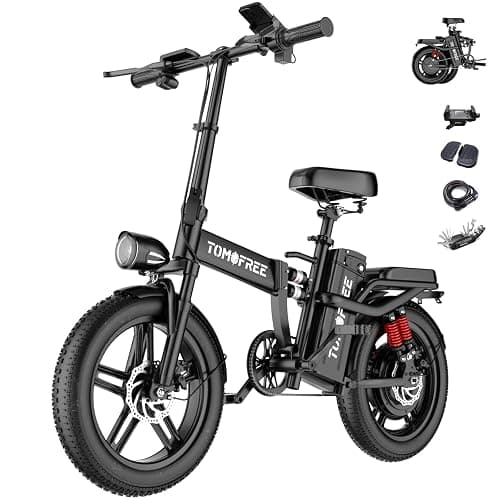 Tomofree 16" Electric Bike for Adult, 1500W Peak Motor 33MPH Ebike, 48V 20AH Battery, 40 Miles Long Range Ebike, Fat Tire E-Bike, All-Terrain Electric Bicycle with 2 Seats - Image 1