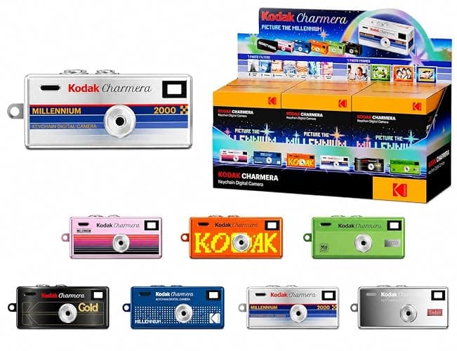 KODAK CHARMERA Keychain Digital Camera Blind Box Millennium Single Box (1PC),Mini Camera,Digicam,Video Recording,Bag Charm,1.6 Megapixels,Micro SD Card Slot,for Beginners Teens&Adults - Image 1