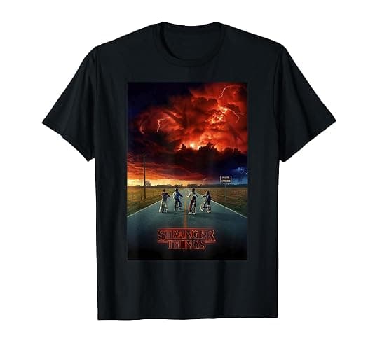 Stranger Things Demogorgon Cloud Poster T-Shirt - Image 1