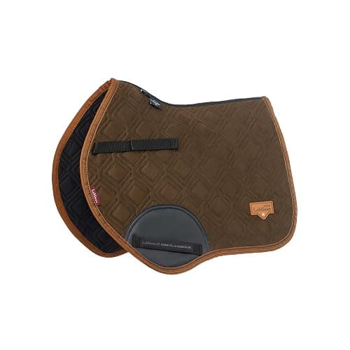 LeMieux Mini Jump Suede Square Saddle Pads for Ponies - Breathable & Soft - Bamboo Lining - Saddle Pads for Horses - Equestrian Riding Equipment and Accessories - Alpine - Image 1